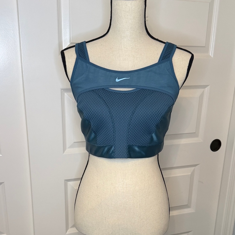 Nike Dark Teal Blue Supportive Medium-Impact Sports Bra